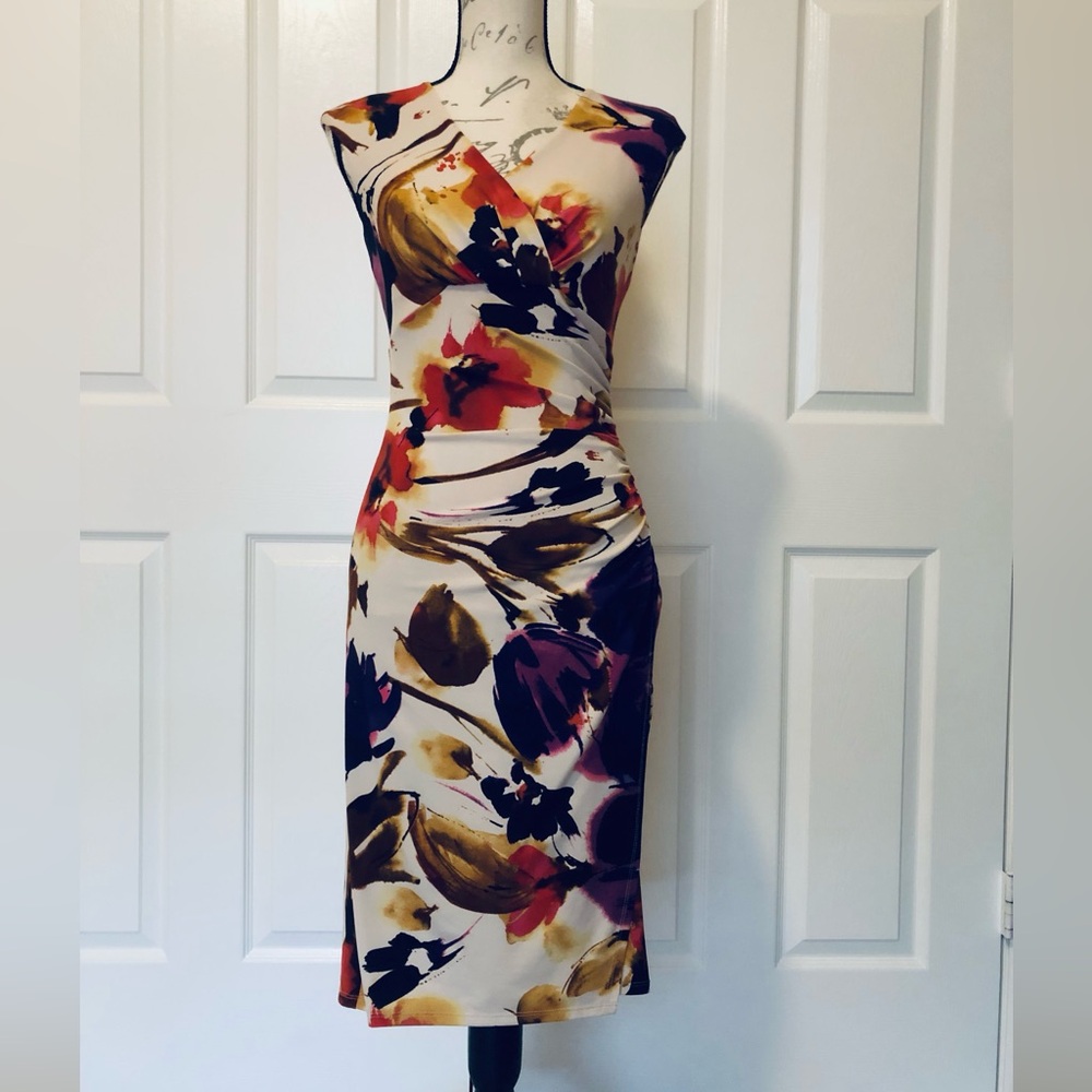 Lauren Ralph Lauren Vibrant Floral Midi Dress